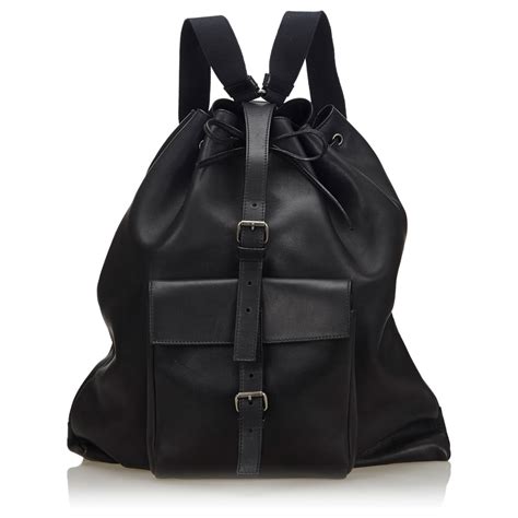 ysl leather backpack